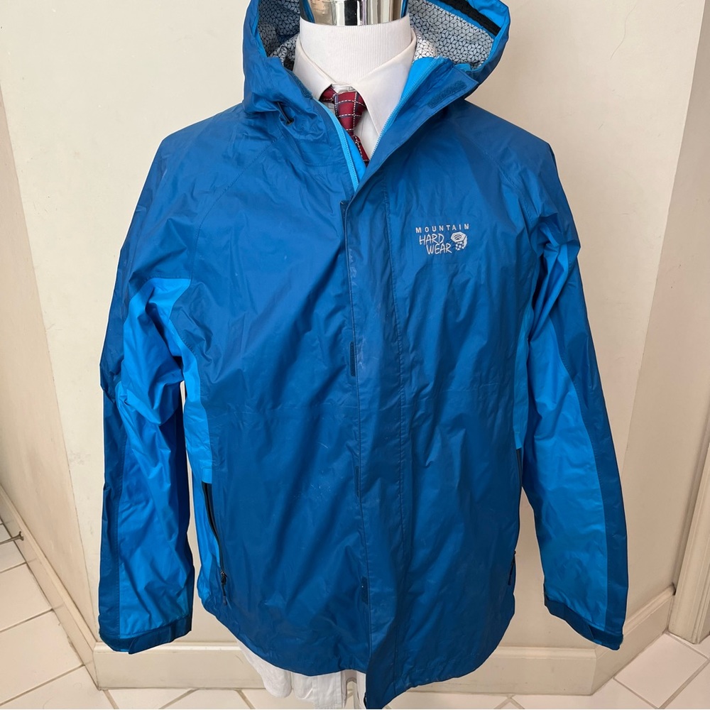 Mountain Hardwear Sirocco Rain Jacket OM5275 Blue L=Large Very Good Condition